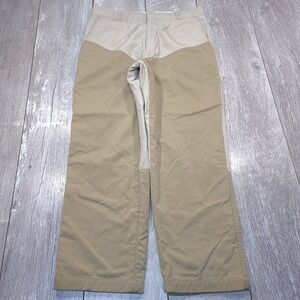 L.L. Bean Upland Hunting Pants Mens 34x28 Khaki Ripstop Nylon Patch Made in USA